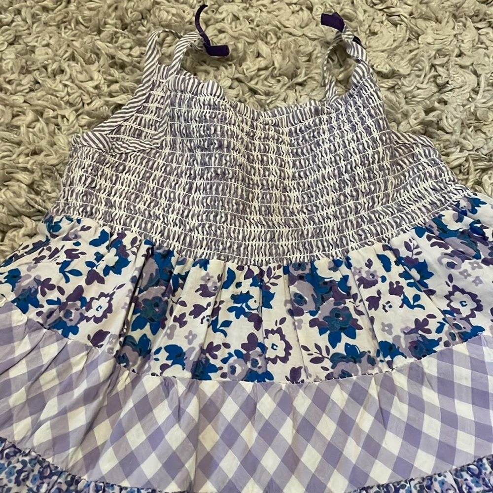 2007 Children’s Place Purple Floral Sundress w/Diaper Cover, Size 4T - Picture 3 of 8
